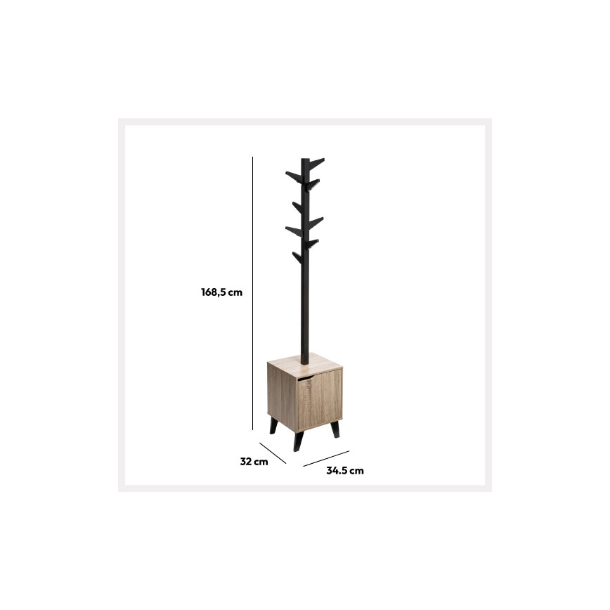 5five - Freestanding Coat Rack RAME 169x35 cm Black/Brown