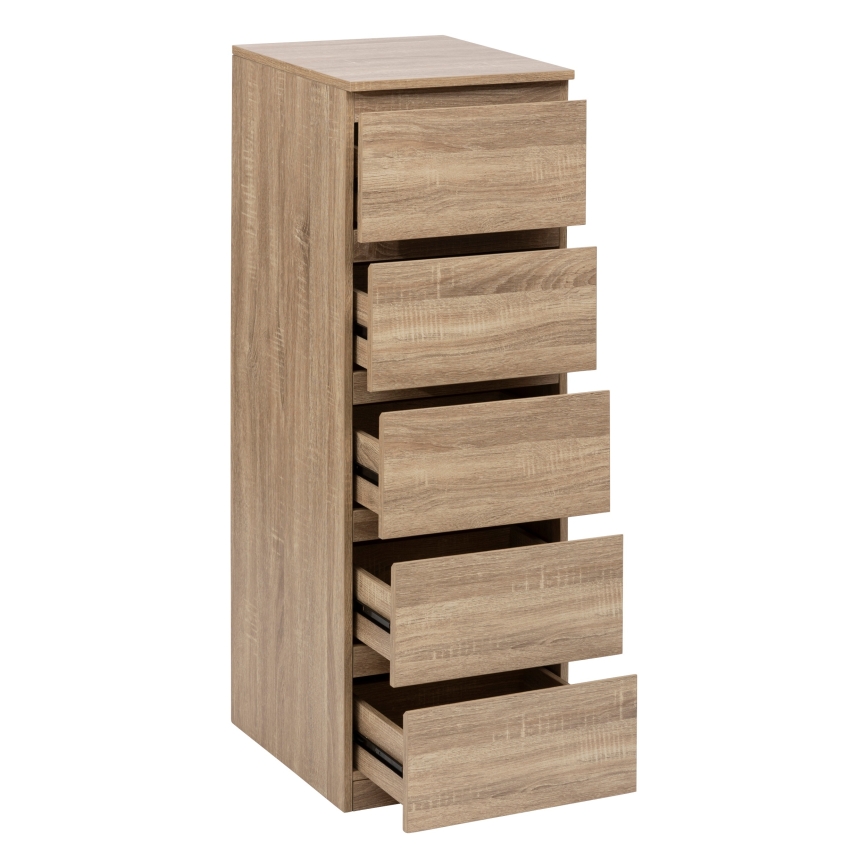 5five - HEIM Chest of Drawers, 40x118x48 cm, Brown