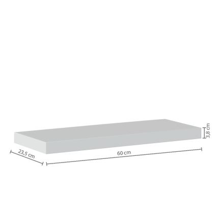 5five - HYLE Wall-mounted Shelf 60 x 24 cm, White