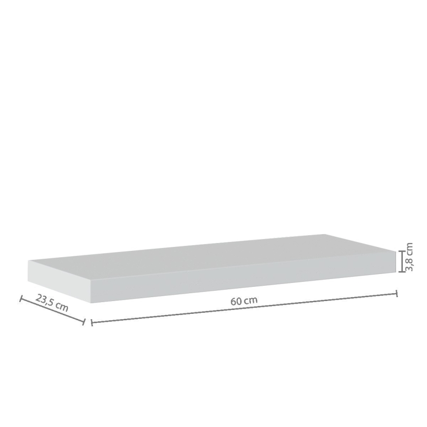 5five - HYLE Wall-mounted Shelf 60 x 24 cm, White