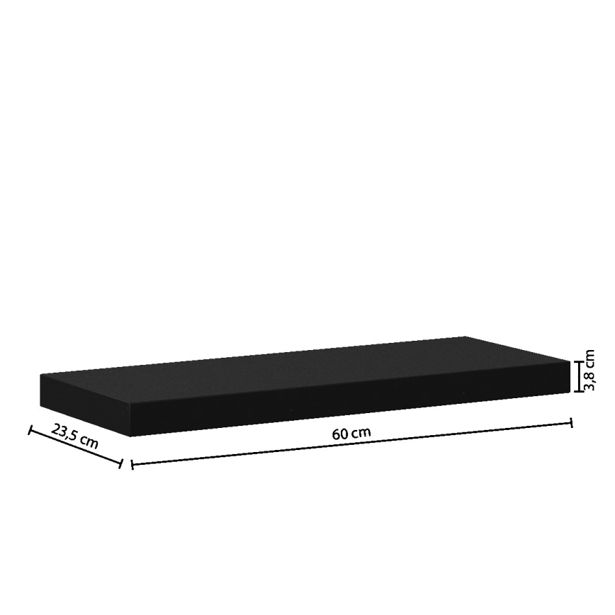 5five - HYLE Wall Shelf 60 x 24 cm, Black