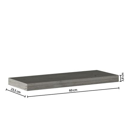5five - HYLE Wall Shelf 60x24 cm Gray Oak