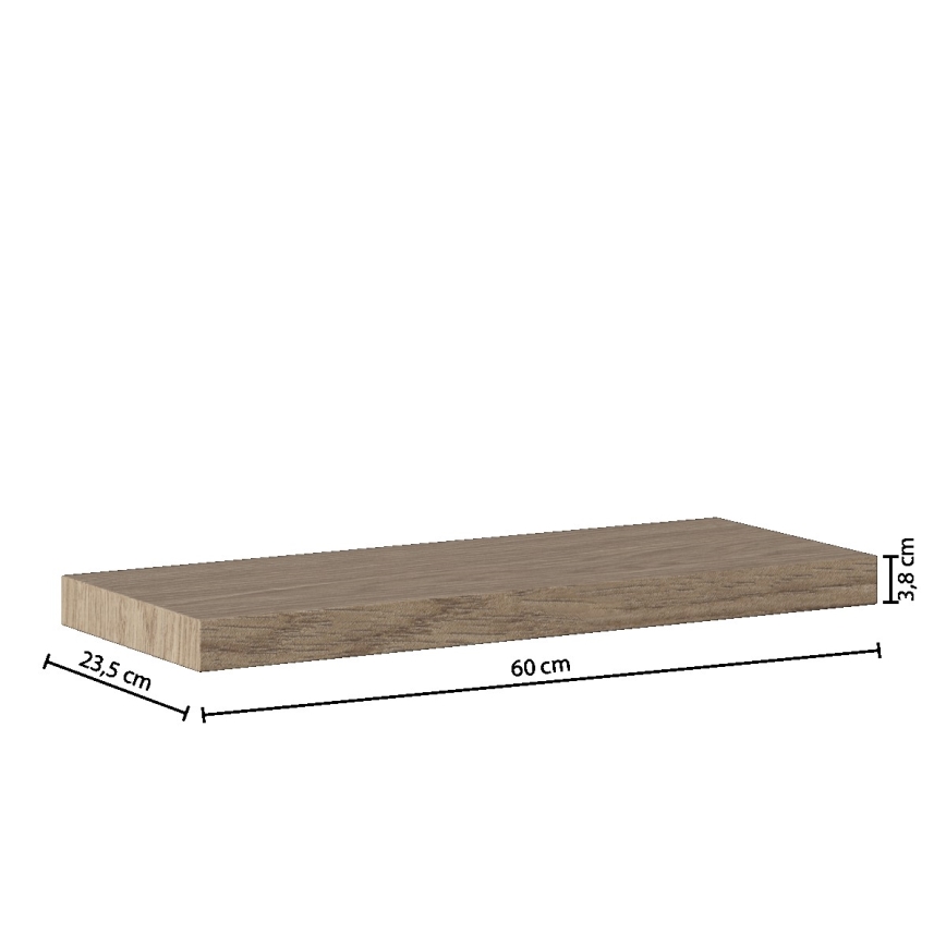 5five - HYLE Wall Shelf 60x24 cm Oak