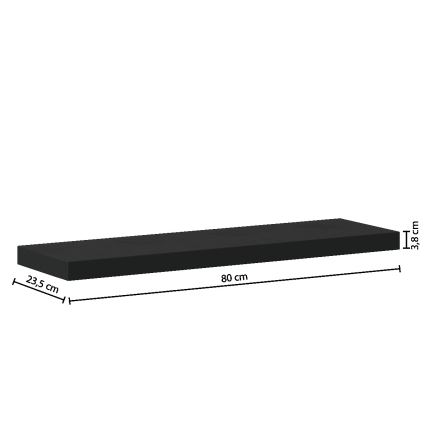 5five - HYLE Wall Shelf 80 x 24 cm Black