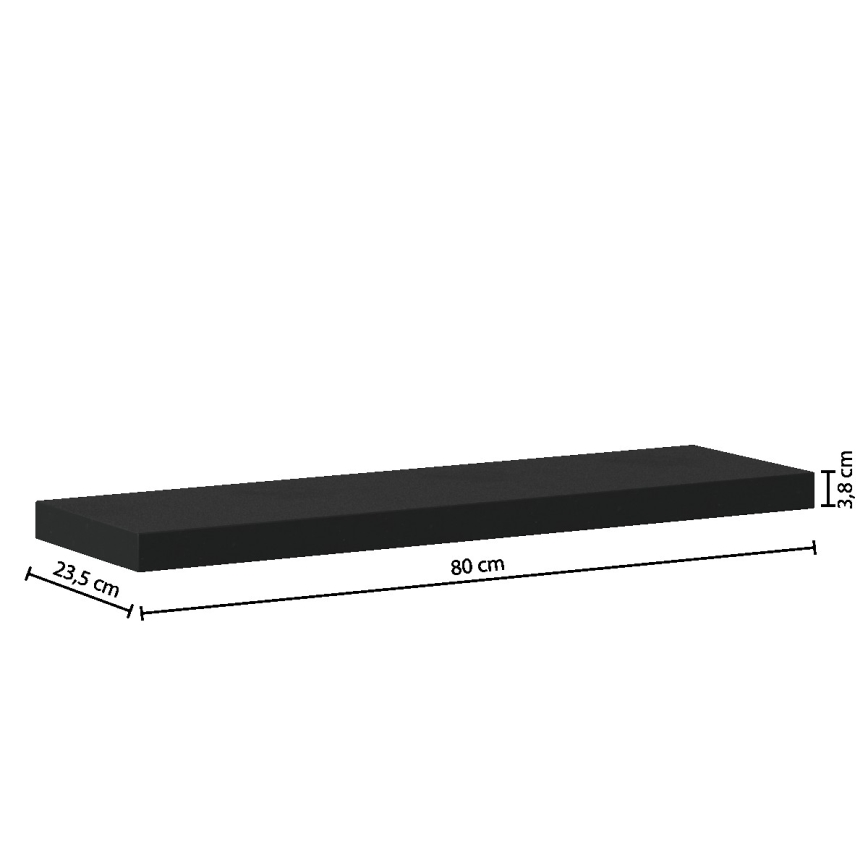 5five - HYLE Wall Shelf 80 x 24 cm Black