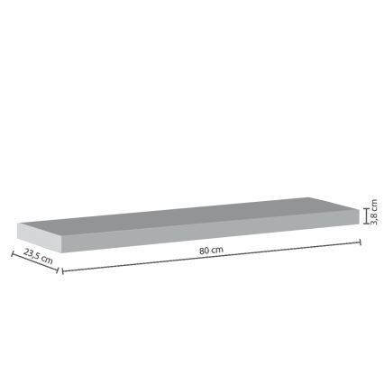 5five - HYLE Wall Shelf 80x24 cm White