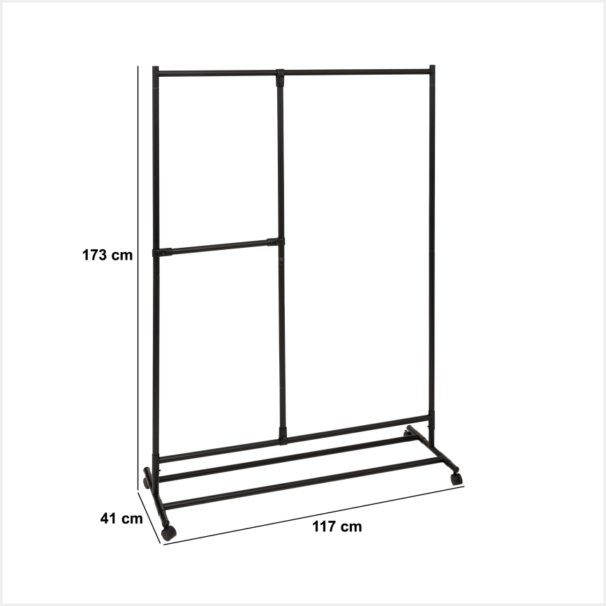 5five - KENY Freestanding Clothes Rack 173 x 117 cm, Black