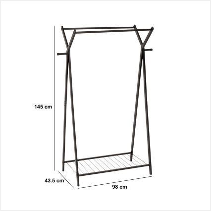 5five - METY Freestanding Coat Rack 145x98 cm Black