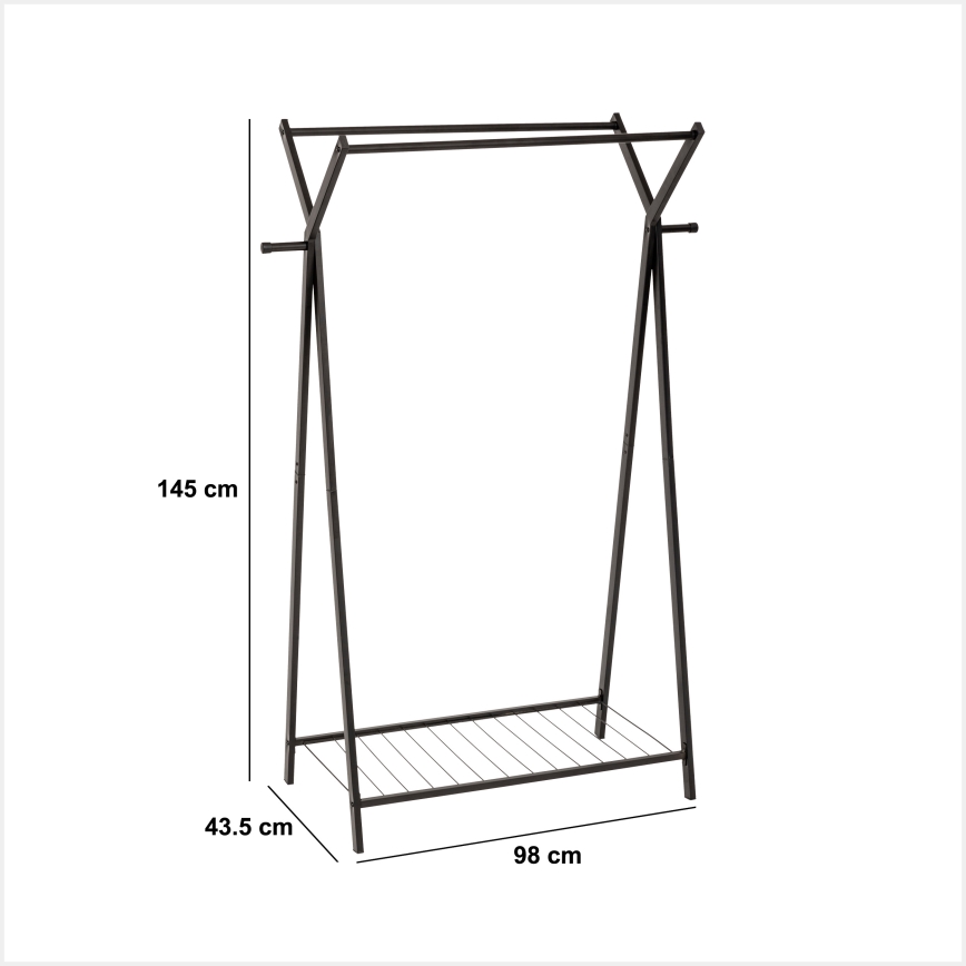 5five - METY Freestanding Coat Rack 145x98 cm Black