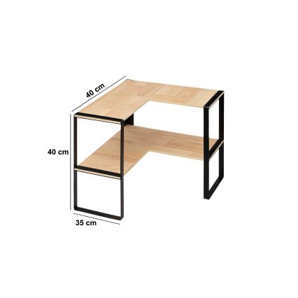 5five - PALO Corner Shelf 40x40 cm beige/black