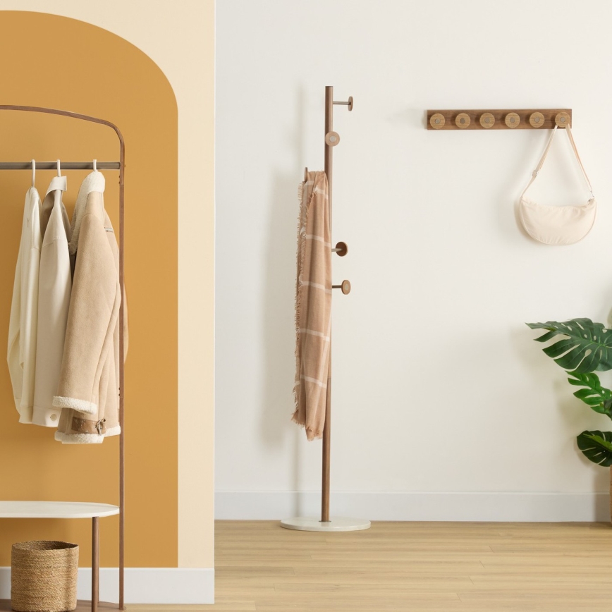 5five - PERY Freestanding Coat Rack 175 x 36.5 cm Brown/White