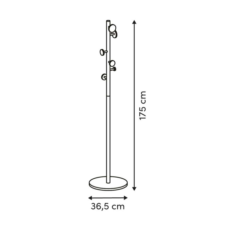5five - PERY Freestanding Coat Rack 175 x 36.5 cm Brown/White