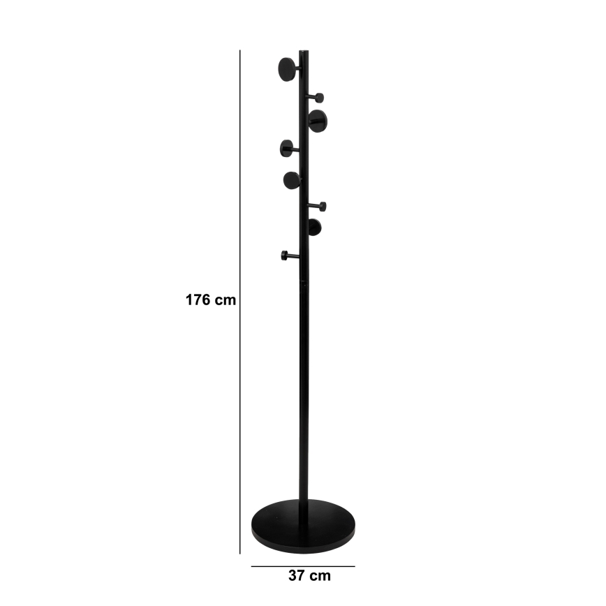 5five - PERY Freestanding Coat Rack 176x37 cm, Black