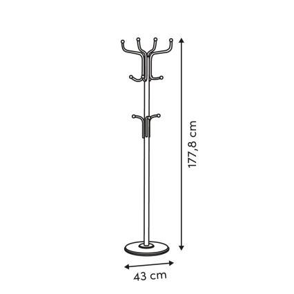 5five - RAFU freestanding coat rack 178x43 cm black