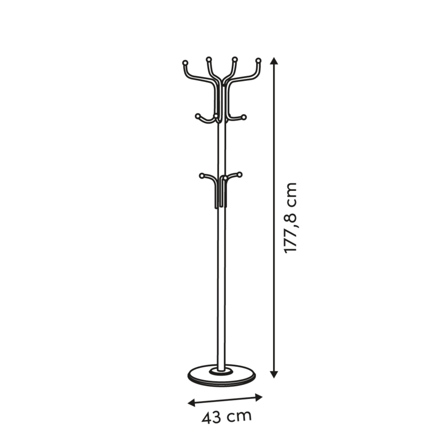 5five - RAFU freestanding coat rack 178x43 cm black