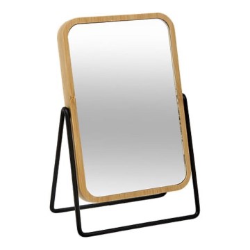 5five - SWING Rectangular Bamboo Makeup Mirror, 20.5 x 17.5 cm