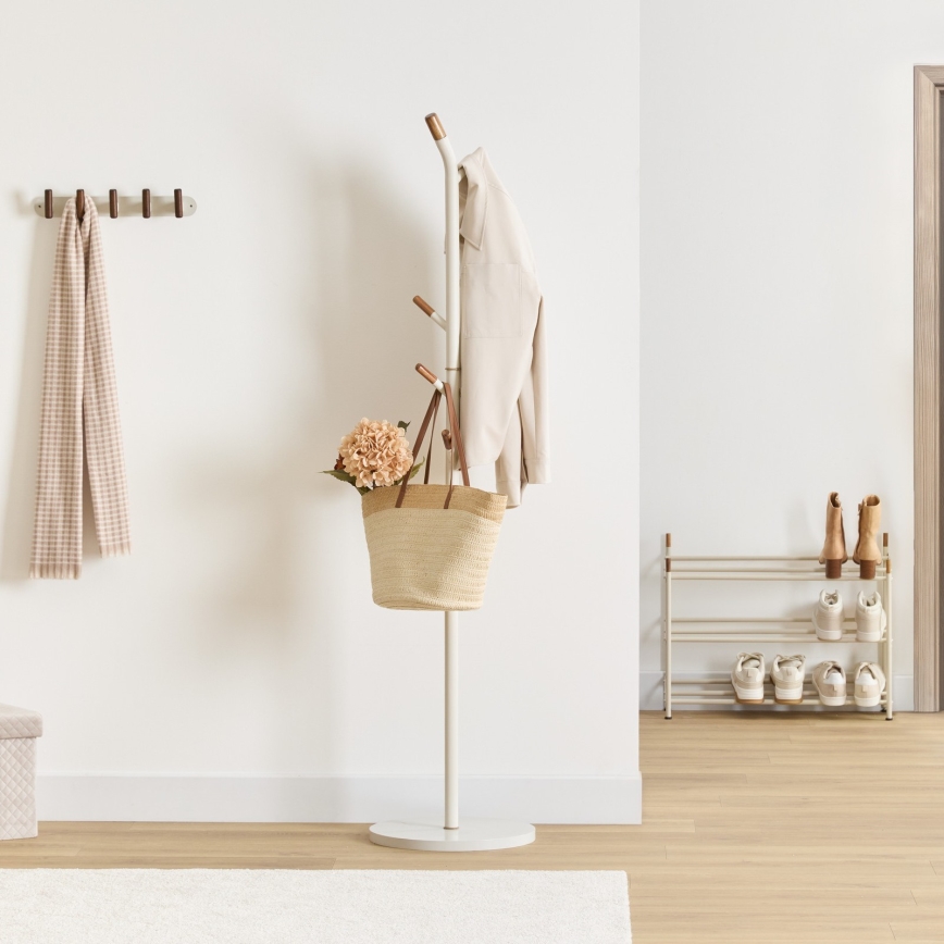 5five - TALO Freestanding coat rack 175,5x40 cm White/Brown