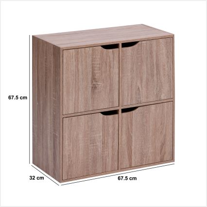 5five - TIDY Chest of Drawers 68x68x32 cm Brown