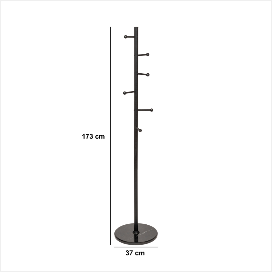5five - TIGE Freestanding Coat Rack, 173x37 cm, Black