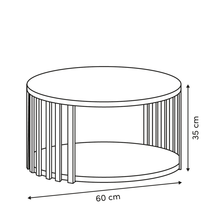 5five - VINKY Coffee Table, Ø 60 cm, Brown
