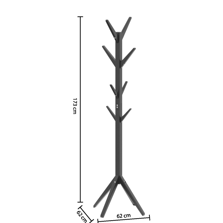 5five - VINS Freestanding Coat Rack 174 x 65 cm, Black