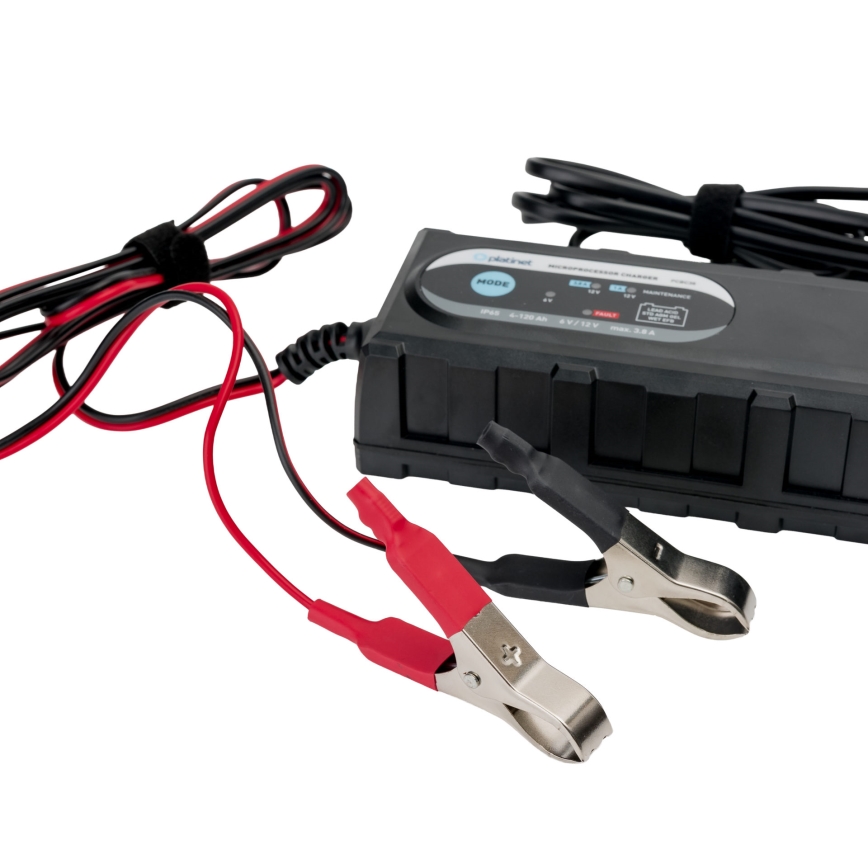 6-stage automotive battery charger, 6/12 V, 3.8 A, IP65