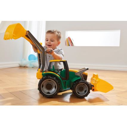 65 cm Tractor with Front Loader – Green/Yellow