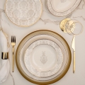 68-piece multicolored bone china dinner set