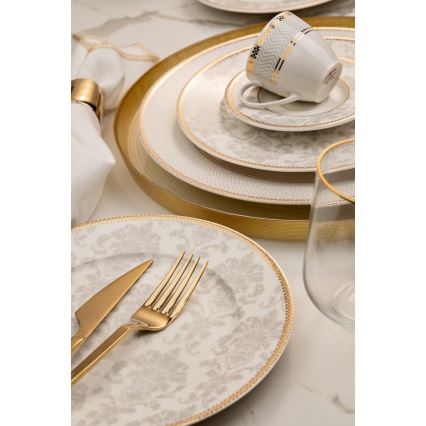 68-piece multicolored bone china dinner set