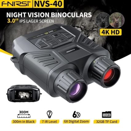 6x25 Night Vision Binoculars with 4000 mAh Battery