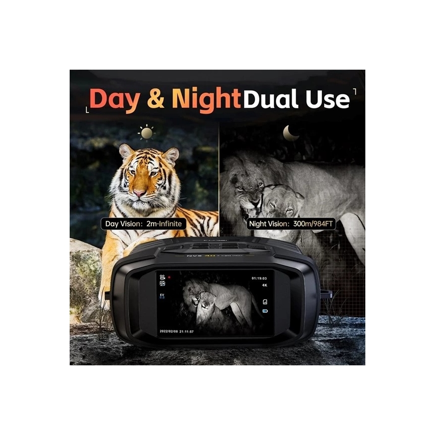 6x25 Night Vision Binoculars with 4000 mAh Battery