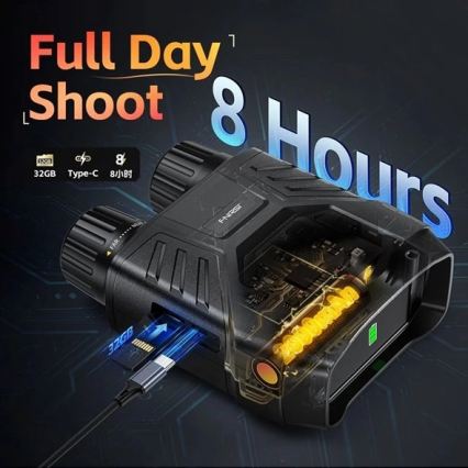 6x25 Night Vision Binoculars with 4000 mAh Battery