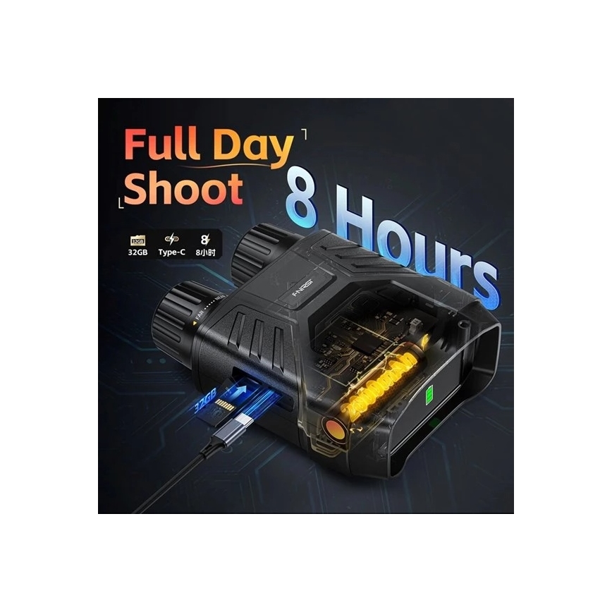 6x25 Night Vision Binoculars with 4000 mAh Battery