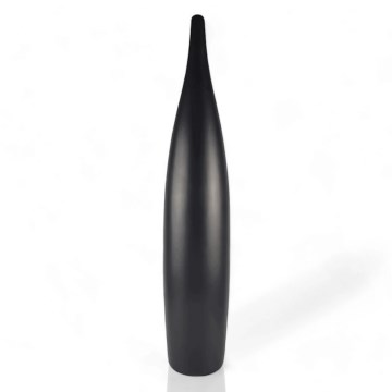 70 cm Matte Black Ceramic Vase