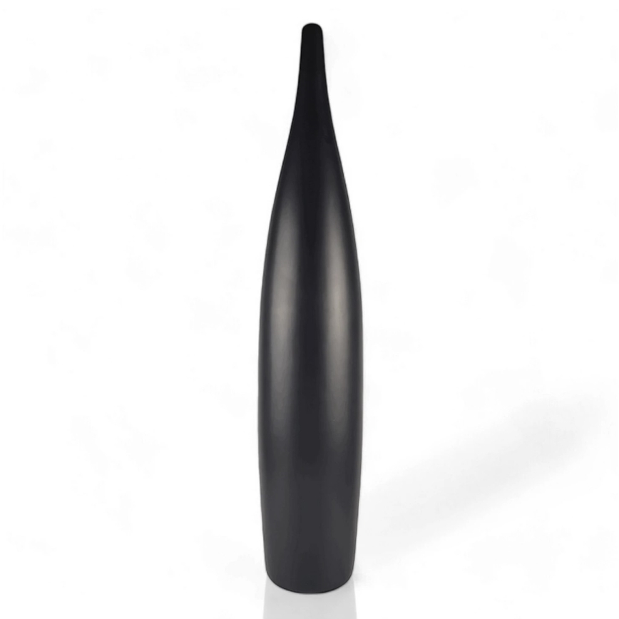 70 cm Matte Black Ceramic Vase