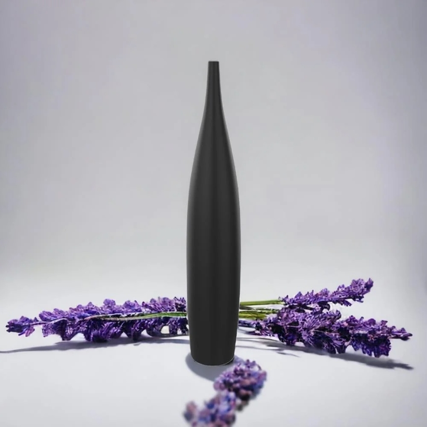 70 cm Matte Black Ceramic Vase