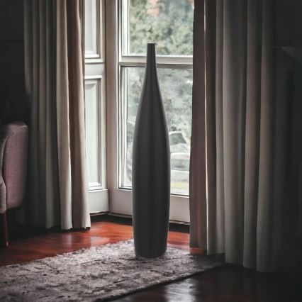 70 cm Matte Black Ceramic Vase