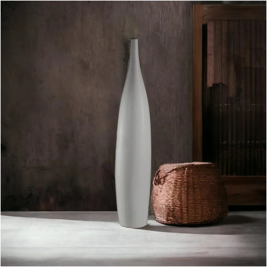 70 cm White Ceramic Vase
