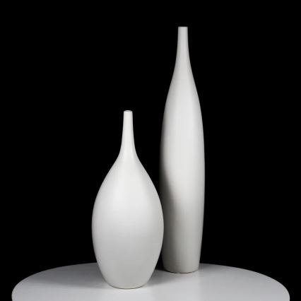 70 cm White Ceramic Vase