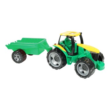 71 cm Tractor with Trailer – Green/Yellow