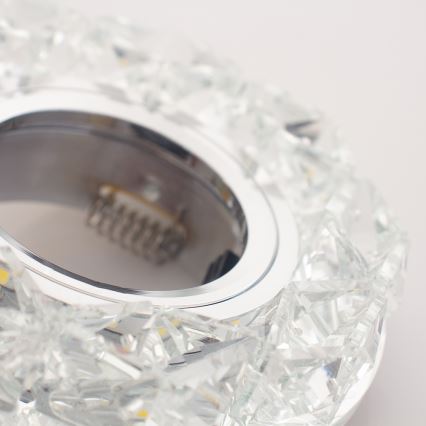 Emithor 71094 - LED Recessed light CRYSTAL FIX 1xGU10/50W + LED/3W STRIPE
