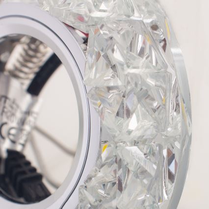 Emithor 71094 - LED Recessed light CRYSTAL FIX 1xGU10/50W + LED/3W STRIPE