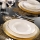 83-piece Porcelain Dining Set – White with Copper Accents