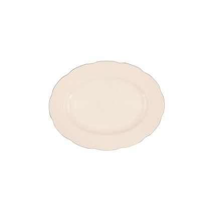 83-piece Porcelain Dining Set – White with Copper Accents