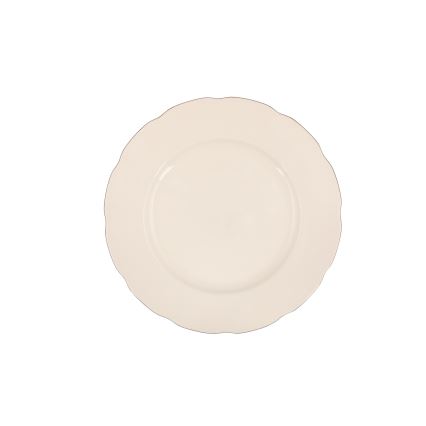 83-piece Porcelain Dining Set – White with Copper Accents