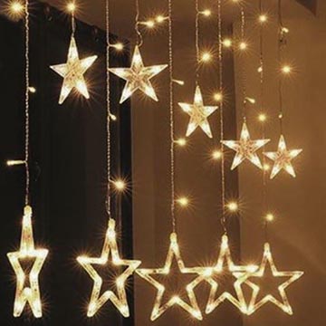 Brilagi - LED Christmas outdoor curtain 123xLED/3xAA/USB 3m IP44 warm white