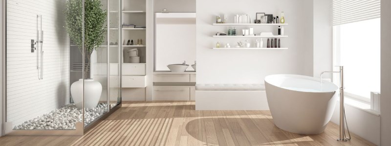 What are the safety zones in a bathroom?