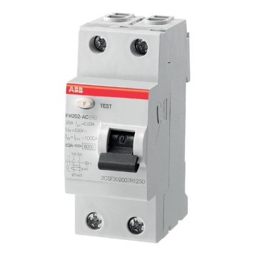 ABB 2CSF202102R1250 - Residual current device FH202 A-25/0,03 2-pole 25A 230V
