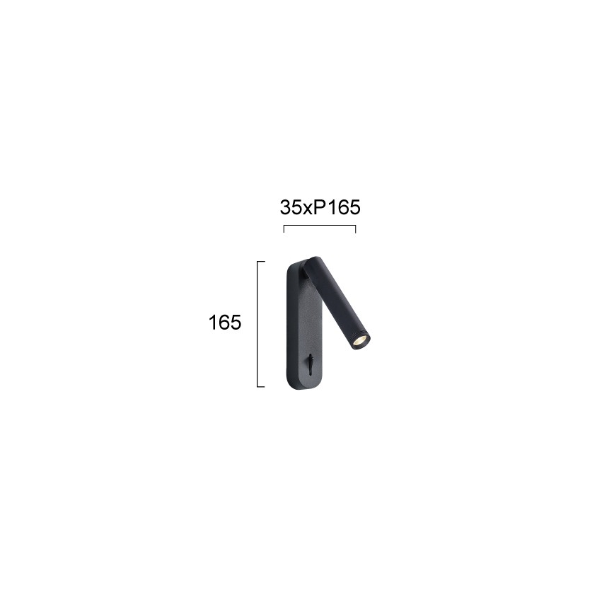 ABRIEL LED Wall Spotlight 6W/230V, Black