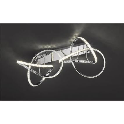 ABRO LED Dimmable Ceiling Light 49W/230V, Polished Chrome